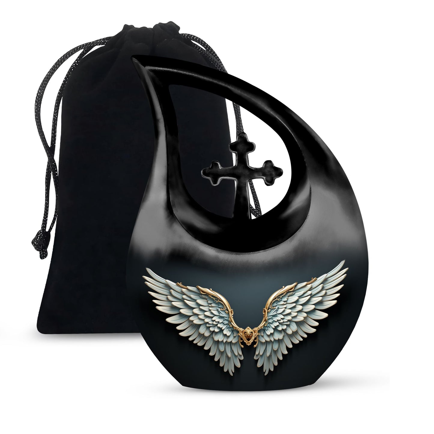 10-inch Wings Blue Urn