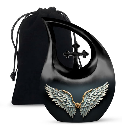 10-inch Wings Blue Urn