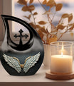 10-inch Wings Blue Urn