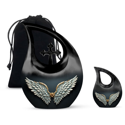 10-inch Wings Blue Urn