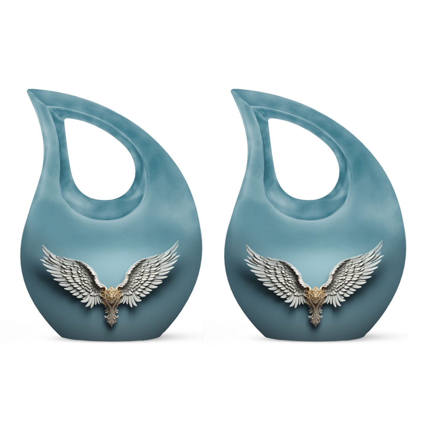 10-inch Wings Blue Urn