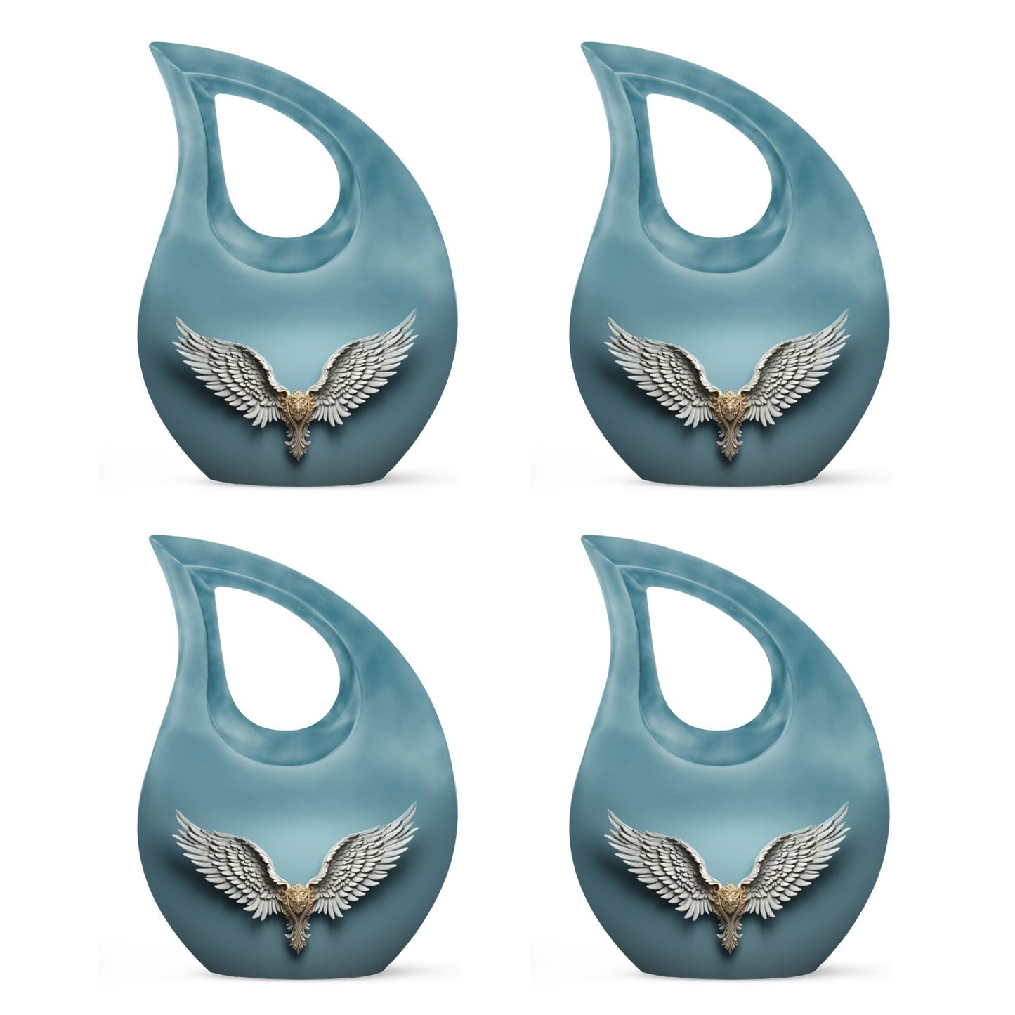 10-inch Wings Blue Urn