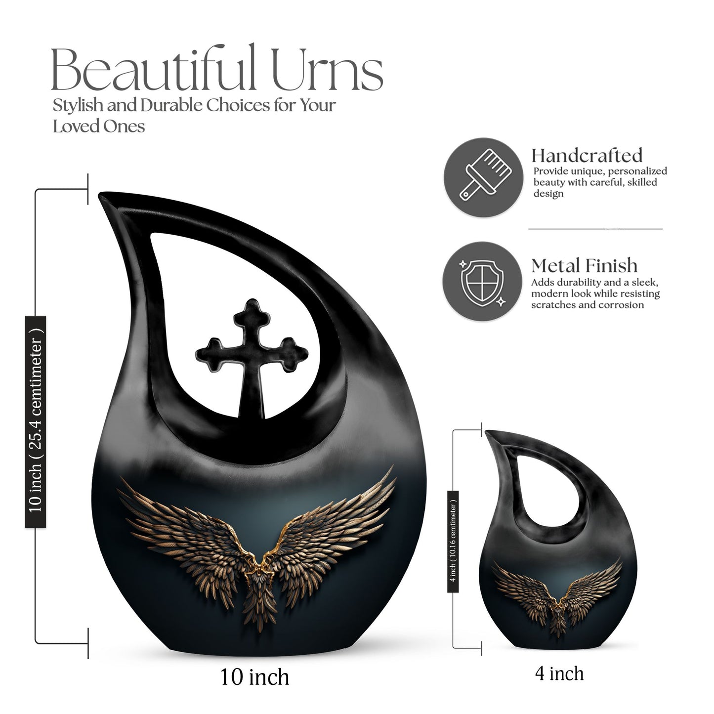 10-inch Wings Blue Cross Drop design