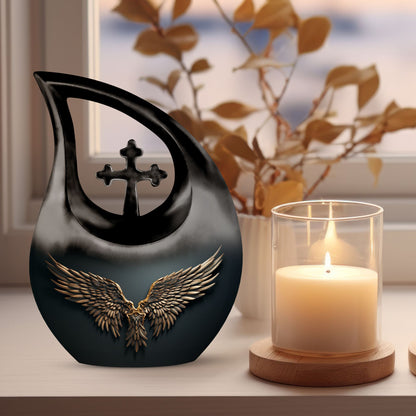 10-inch Wings Blue Cross Drop design