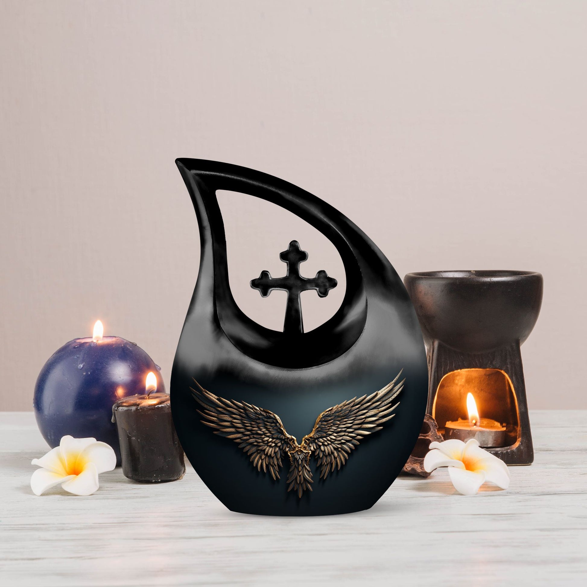 10-inch Wings Blue Cross Drop design