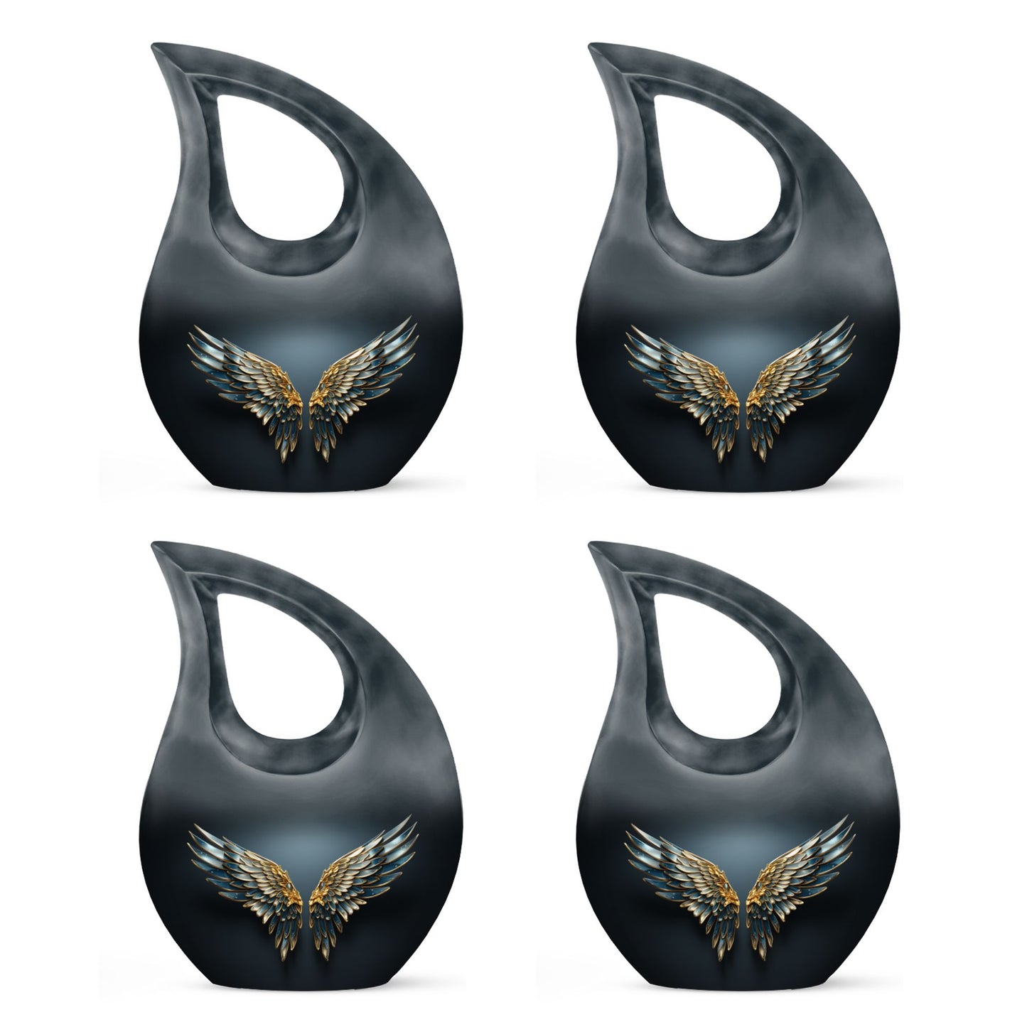 Wings Blue Theme 3 Inch Keepsake Pack of 4