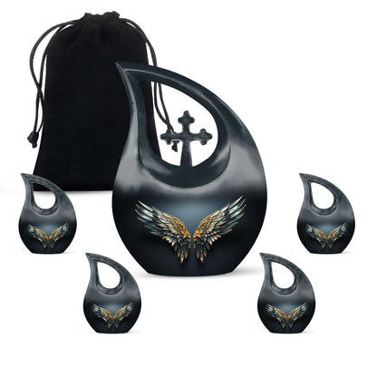 Wings Blue Cross Drop urn