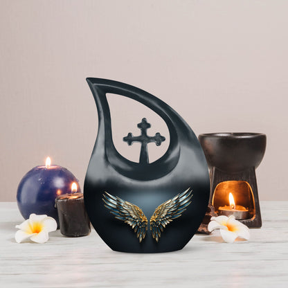 Wings Blue Cross Drop urn