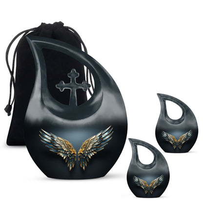Wings Blue Cross Drop urn