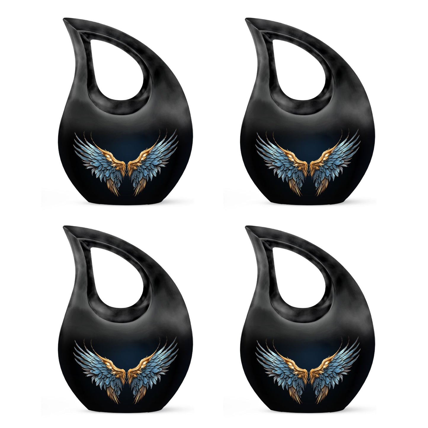 Wings Blue Theme 3 Inch Keepsake Pack of 4