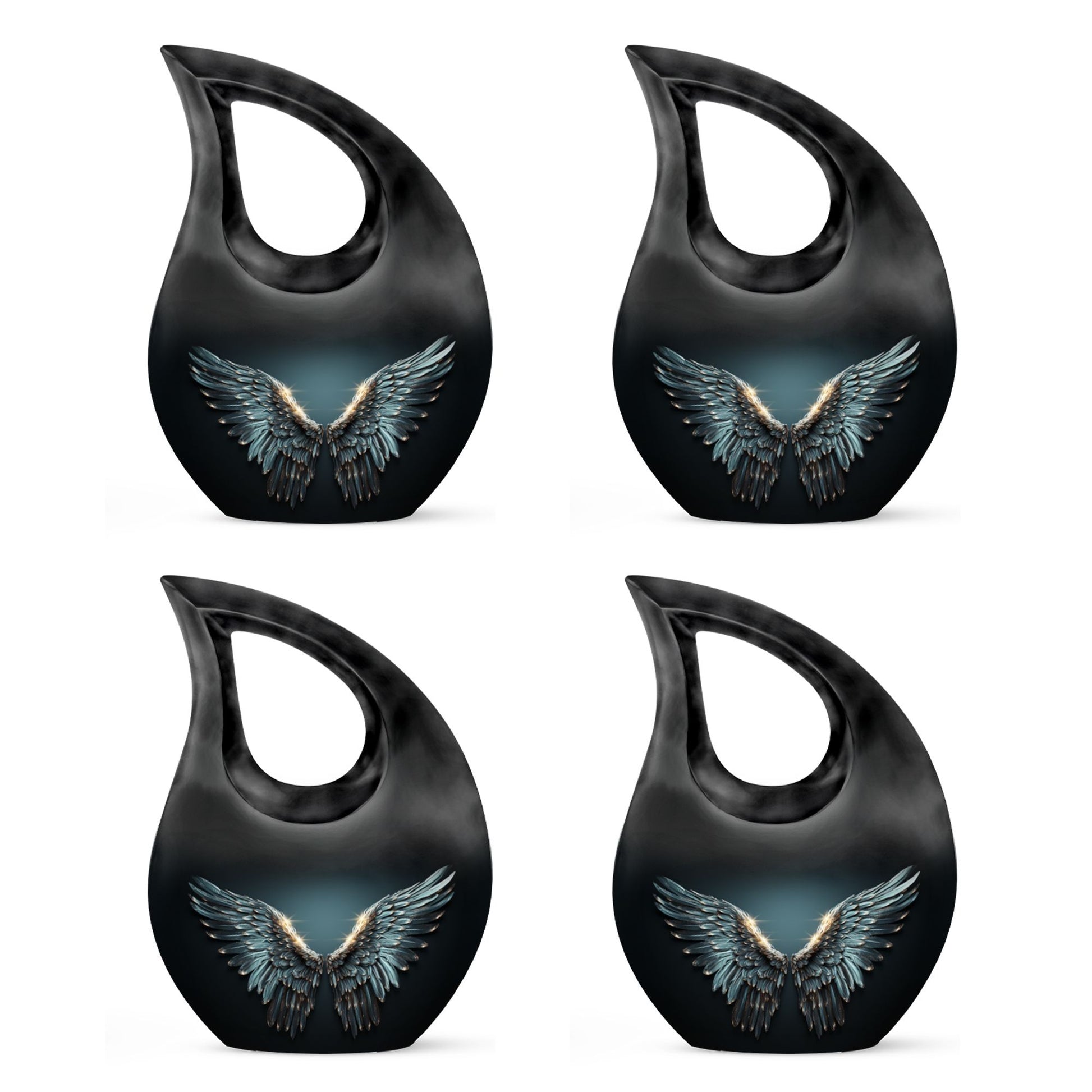 Wings Blue Theme 3 Inch Keepsake Pack of 4