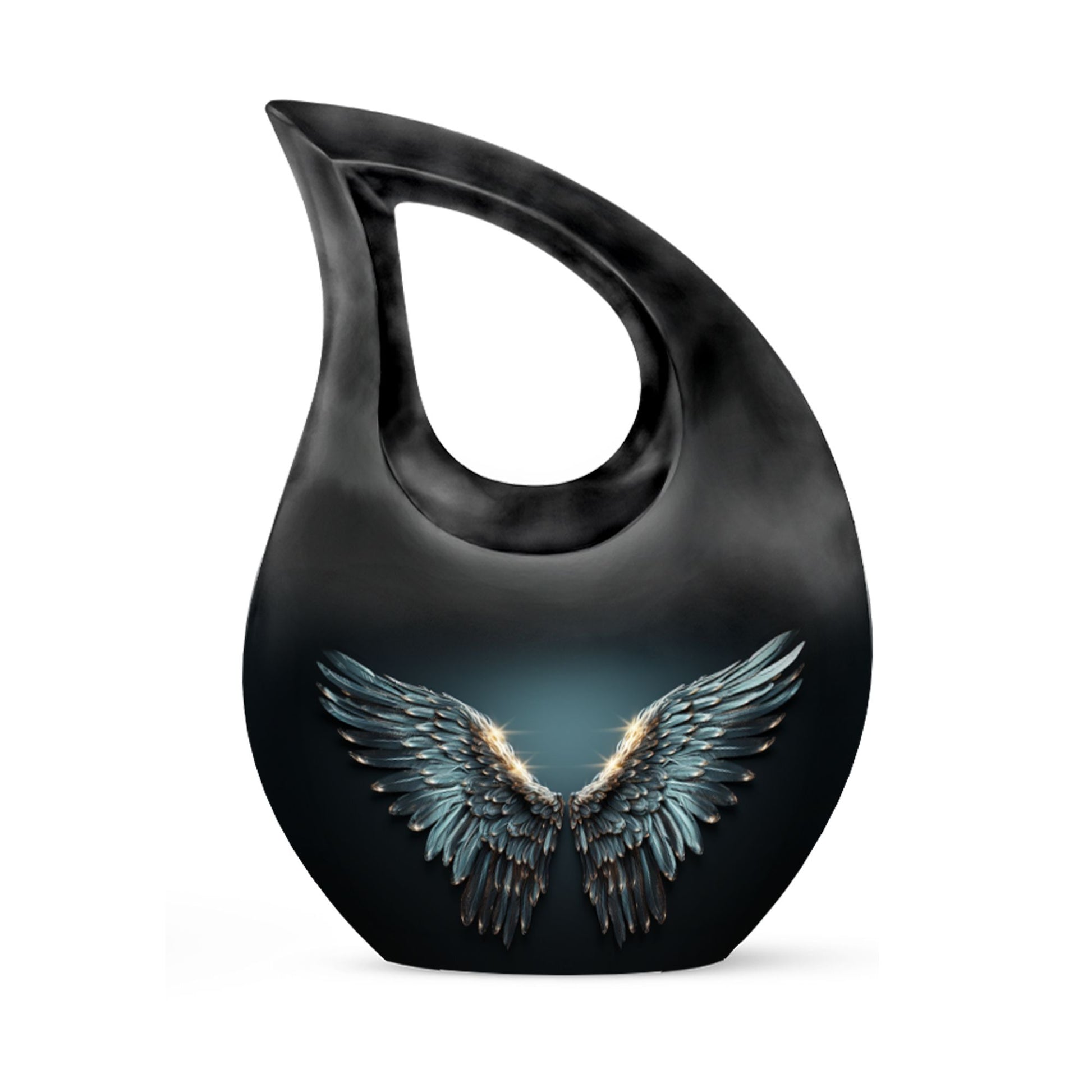 10-inch Wings Blue Urn
