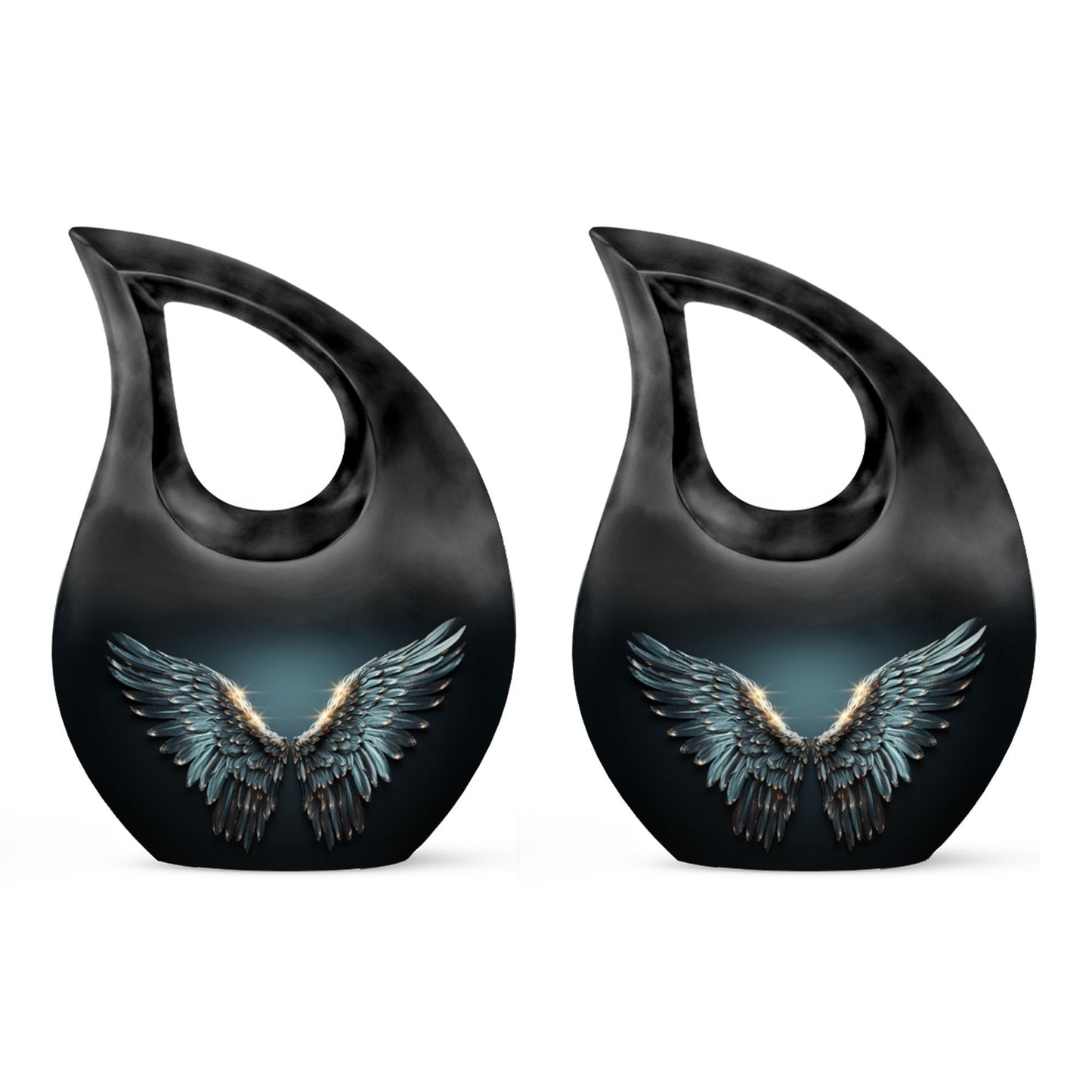 10-inch Wings Blue Urn