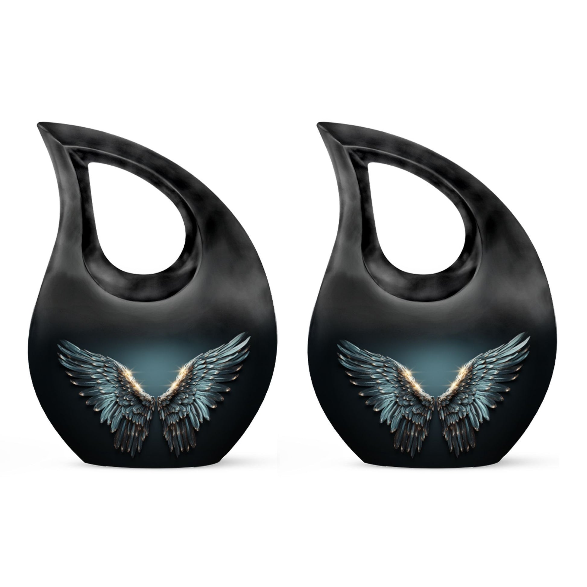 10-inch Wings Blue Urn