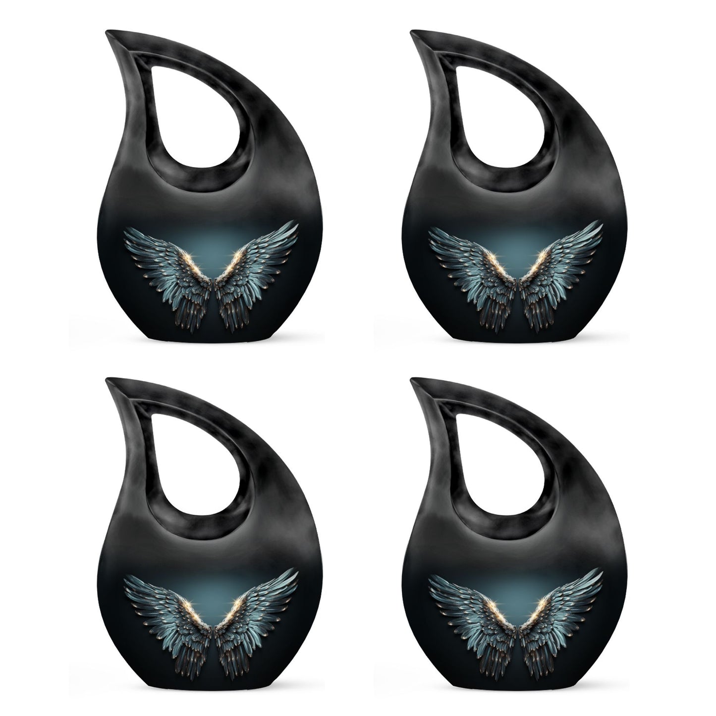 10-inch Wings Blue Urn