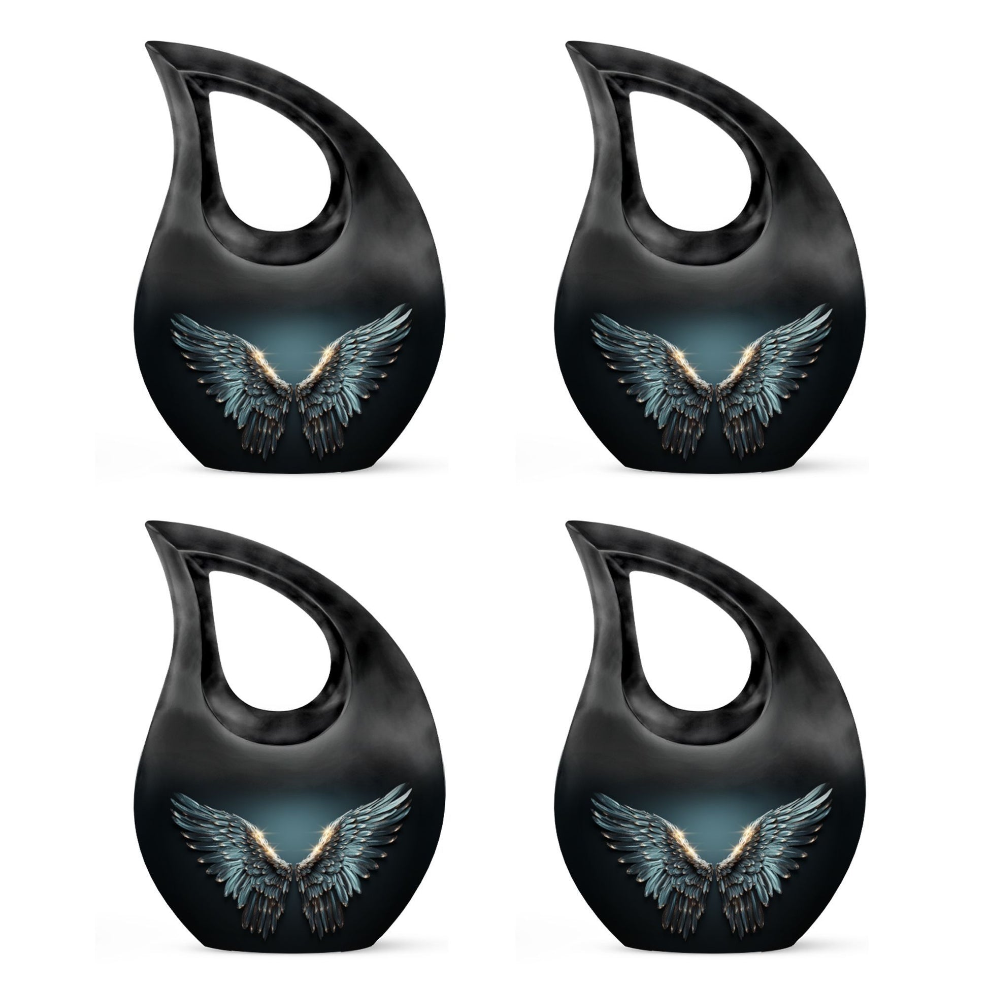 10-inch Wings Blue Urn