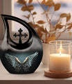 10-inch Wings Blue Urn