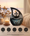 10-inch Wings Blue Urn