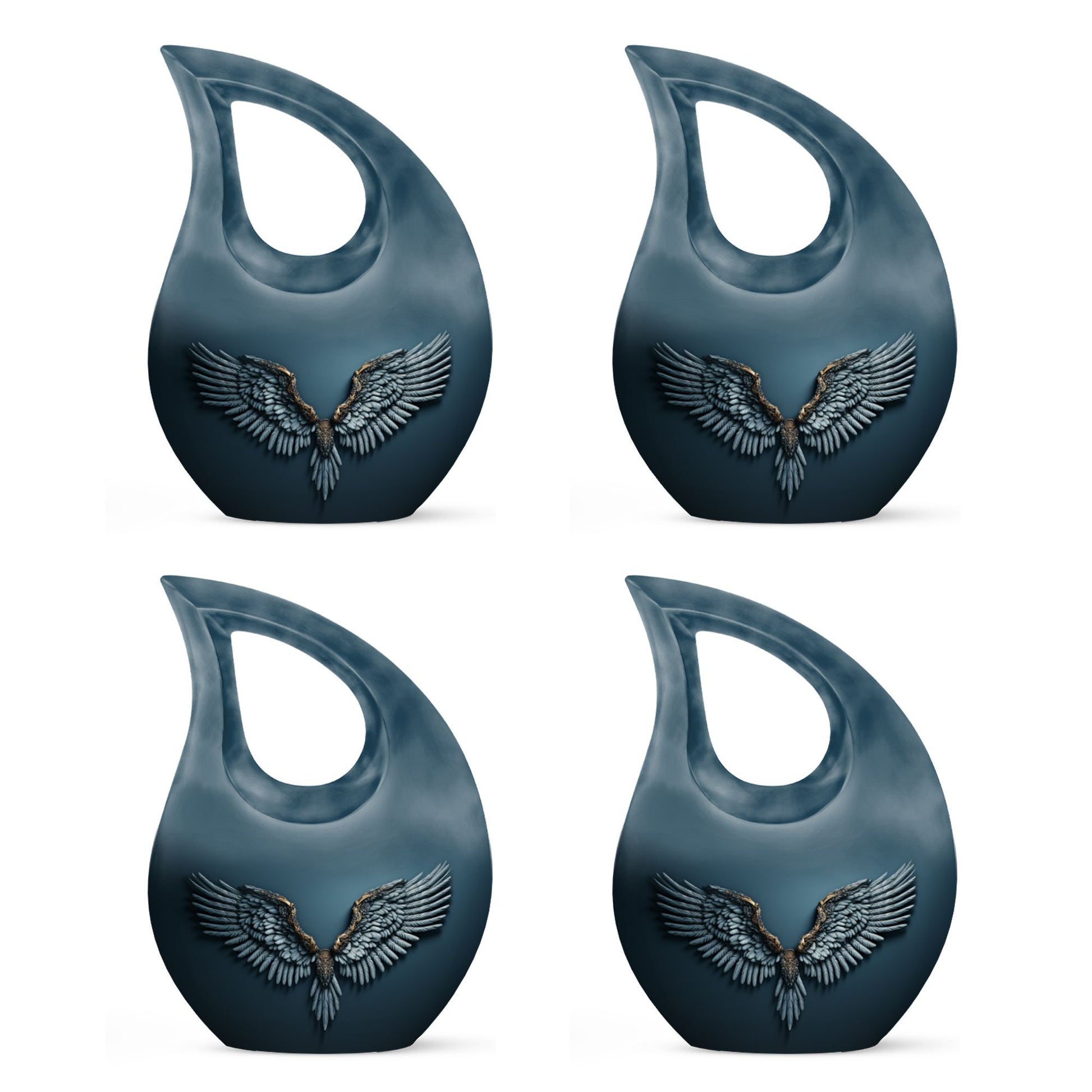 Wings Blue Theme 3 Inch Keepsake Pack of 4