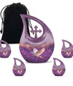 White Dove on Purple, Personalized Urn For Beloved Mom