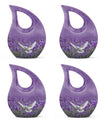 White Dove On Purple Theme 3 Inch Keepsake Pack of 4
