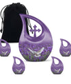 Peaceful Repose: White Dove On Purple Memorial Urn For Mom