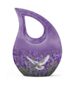Cross Drop design Purple Urn