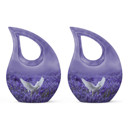 White Dove On Purple Theme 3 Inch Keepsake Pack of 2