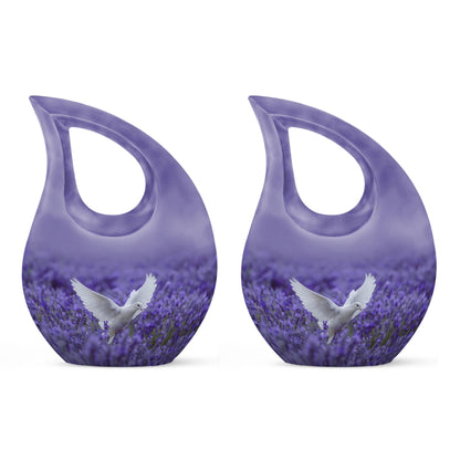 mom urn with a cross drop design
