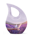 White Dove On Purple Urn