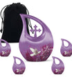 Heaven's Keepsake: White Dove On Purple Urn for Honoring Dad