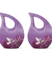 White dove on purple Urn