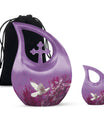 Heaven's Keepsake: White Dove On Purple Urn for Honoring Dad