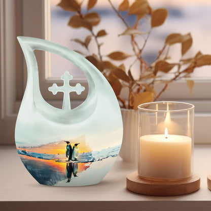 10-inch Penguin Urn
