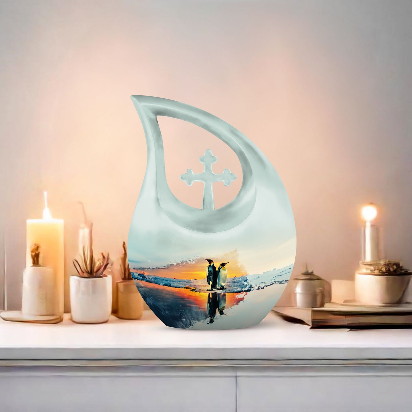 10-inch Penguin Urn