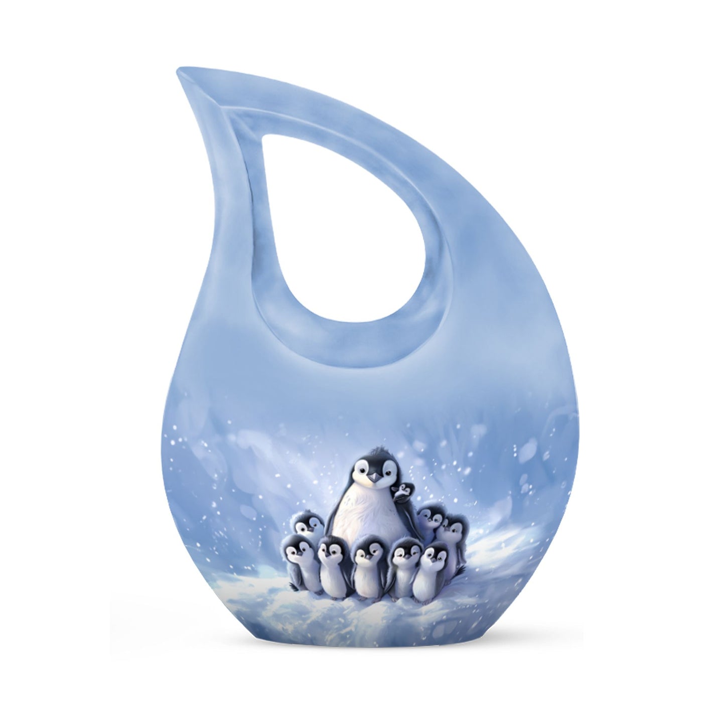 Cross Drop Penguin Urn