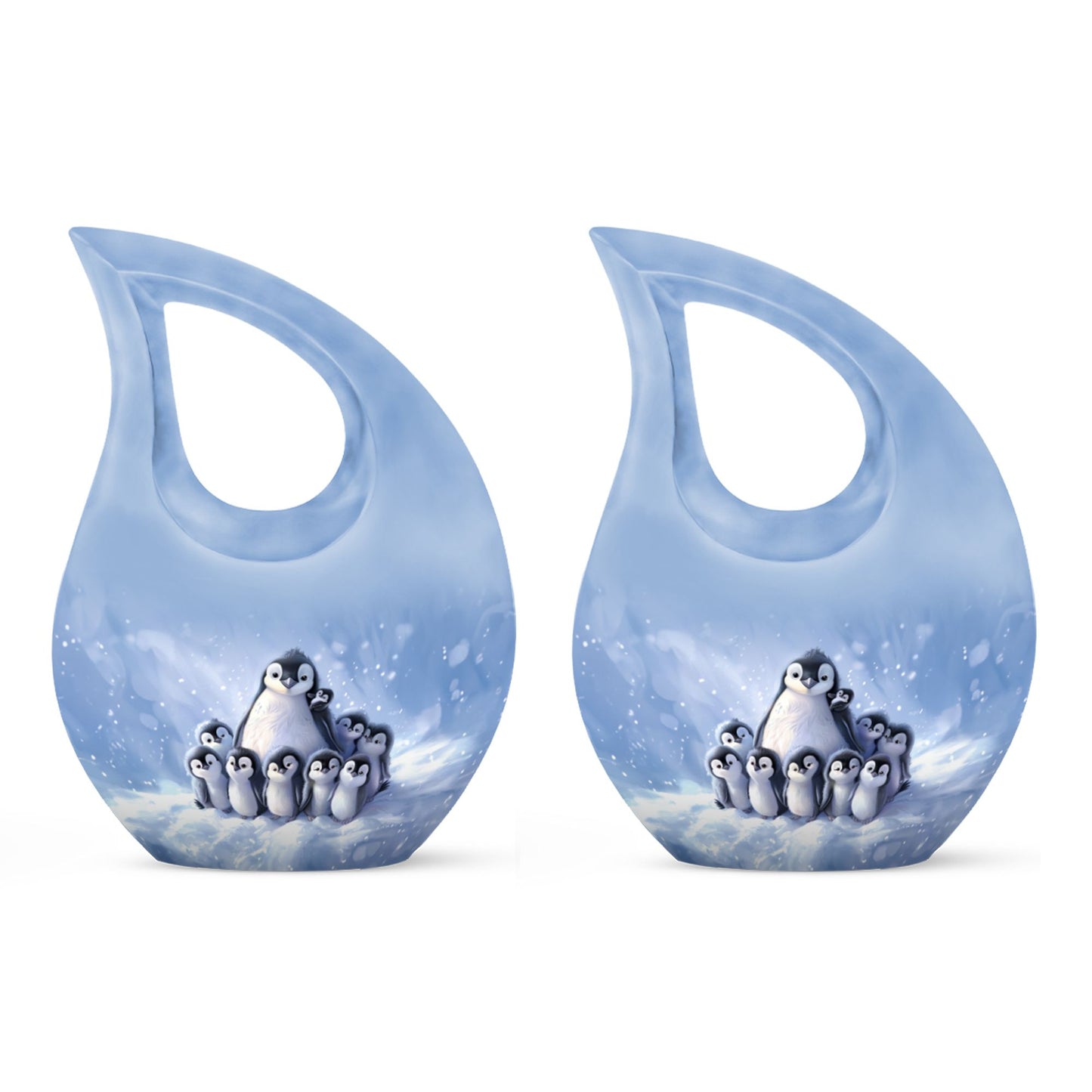 Cross Drop Penguin Urn