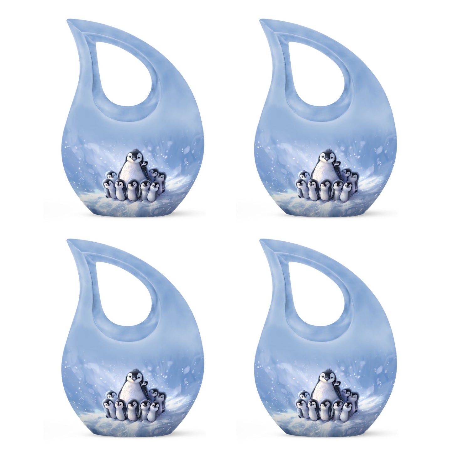 Cross Drop Penguin Urn