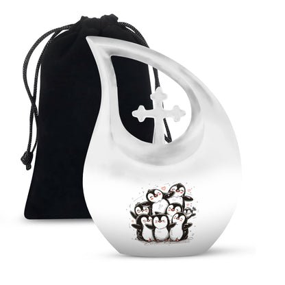 Penguin Themed Cremation Urn for adults