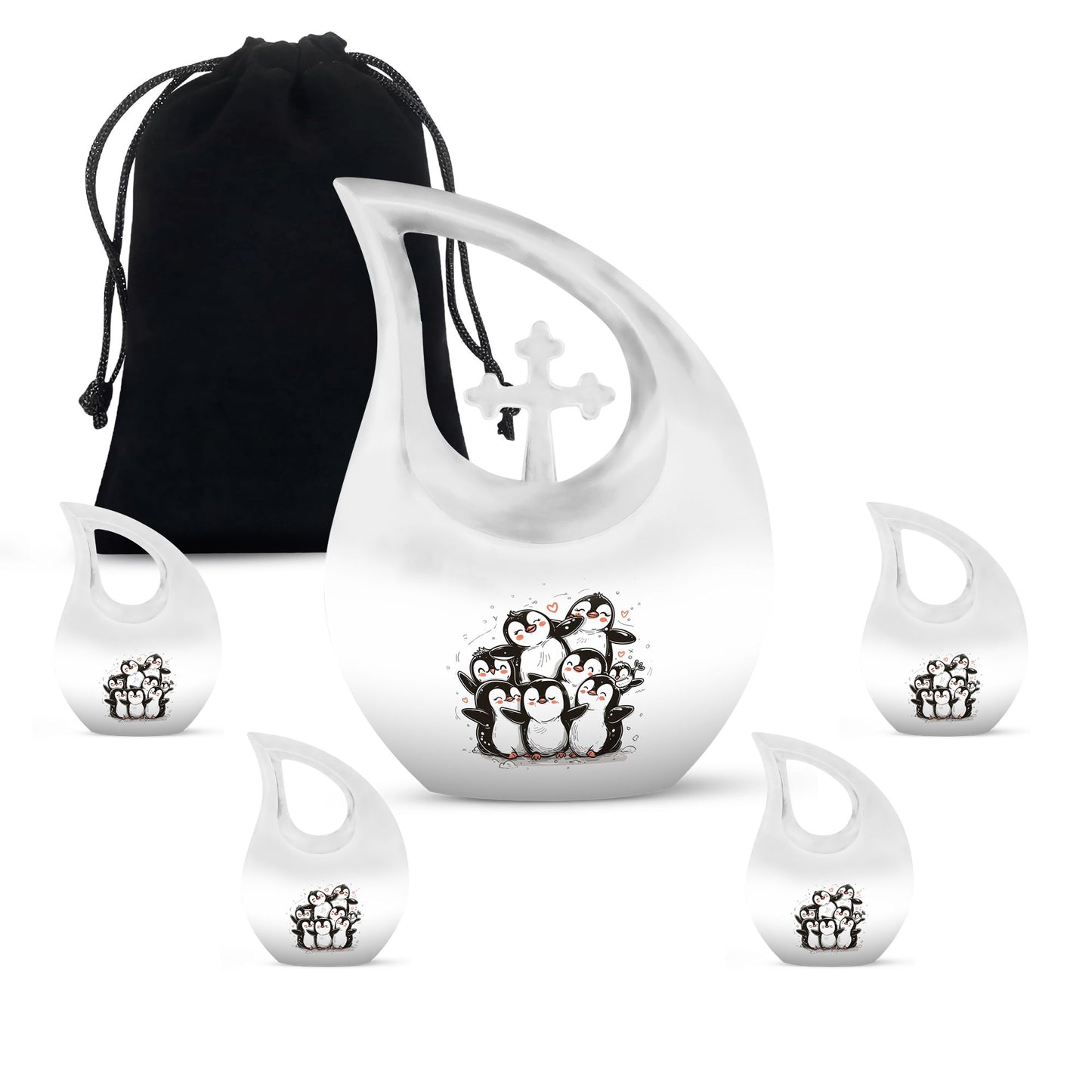 Penguin Themed Cremation Urn for adults