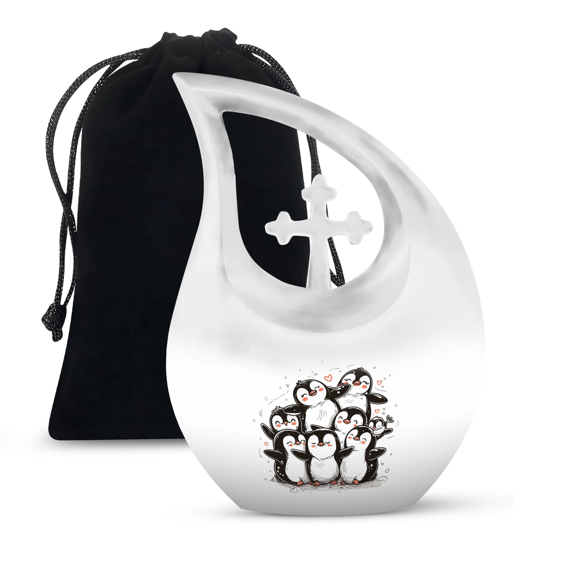 Penguin Theme Large Urn 10 Inch