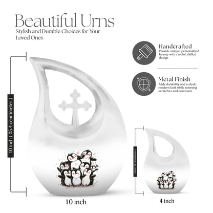 Penguin Themed Cremation Urn for adults