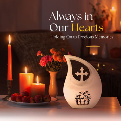 Penguin Themed Cremation Urn for adults