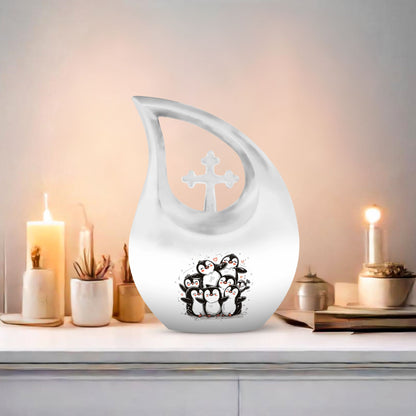 Penguin Themed Cremation Urn for adults