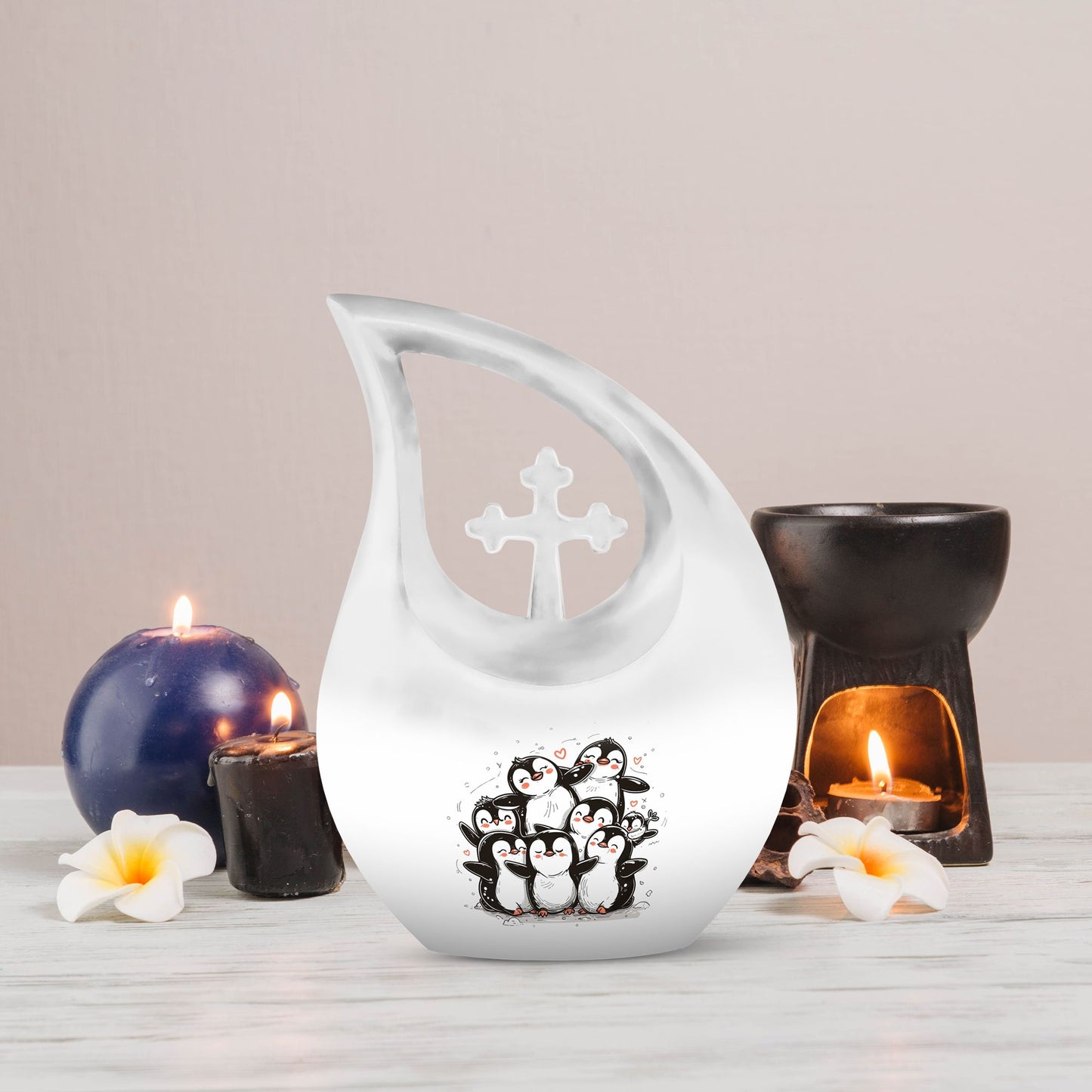 Penguin Themed Cremation Urn for adults