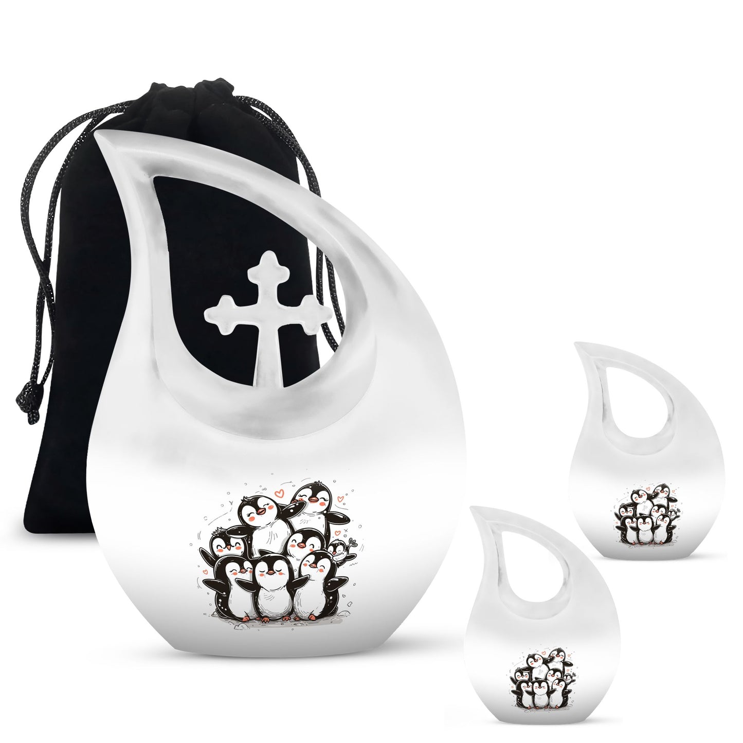 Penguin Themed Cremation Urn for adults