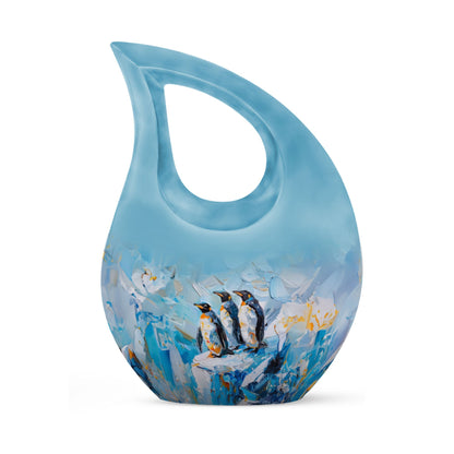 Cross Drop Penguin Urn