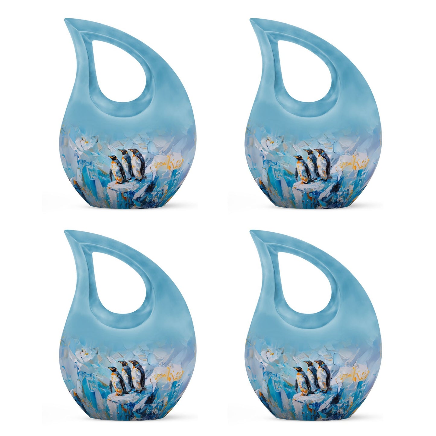 Cross Drop Penguin Urn