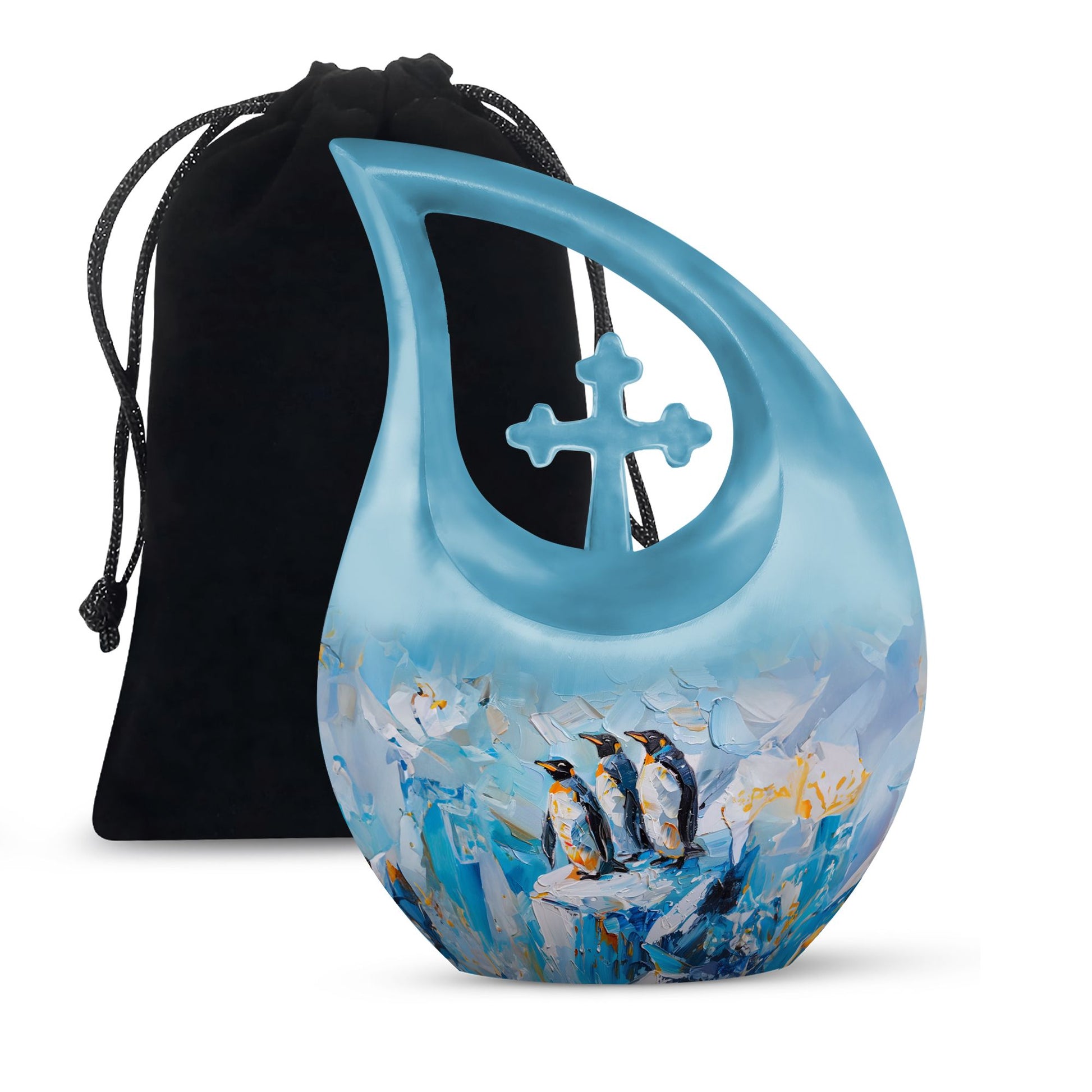 Penguin Theme Large Urn 10 Inch