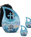 Penguin Theme Large Urn With 2 Keepsake Urn